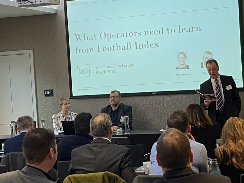 Niki Stephens and Guy Wilkes, Mishcon de Reya LLP at the KnowNow Player Protection Forum 2022