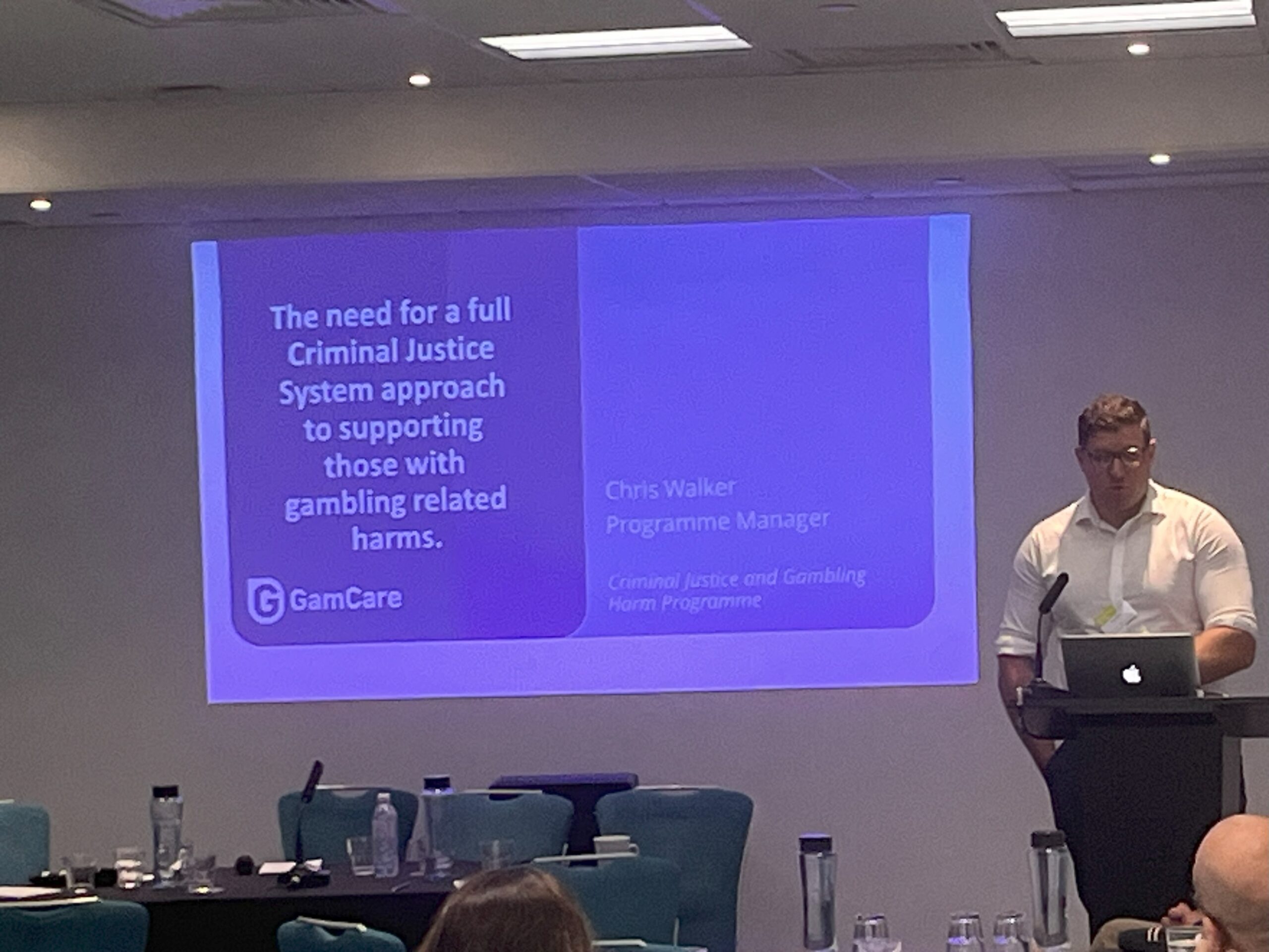 Chris Walker, CJS Programme Manager, Gamcare at the 6th Annual KnowNow Conference