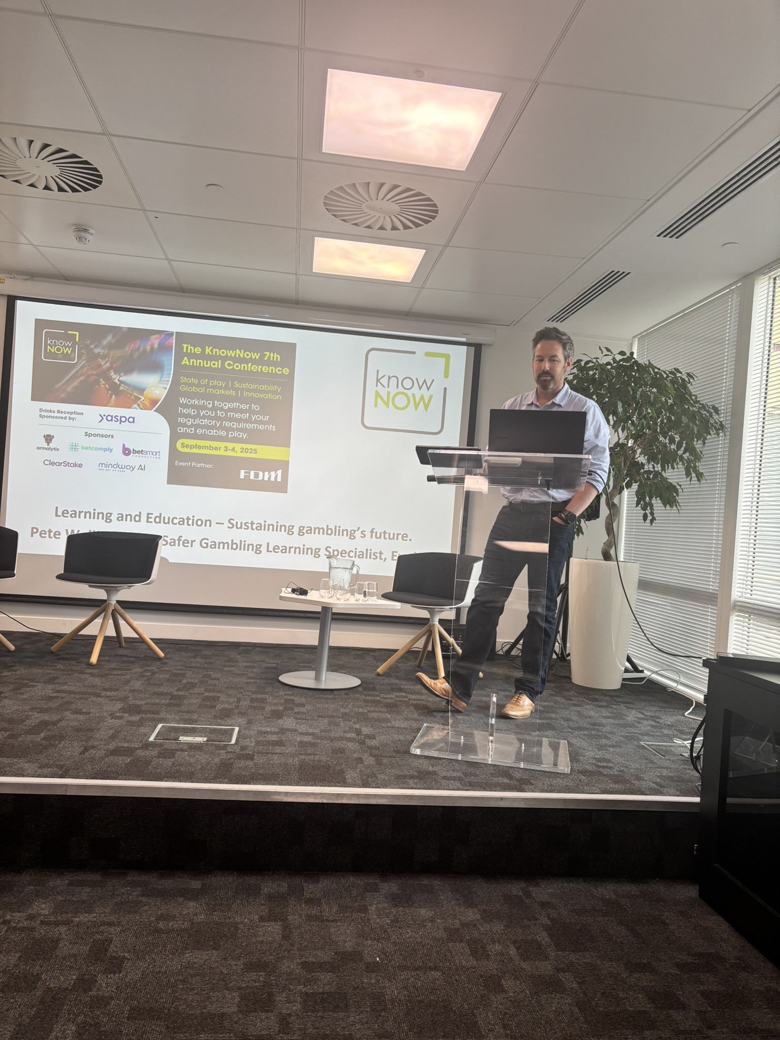 Pete Wallis, Senior Safer Gambling Learning Specialist, Evoke at 7th Annual KnowNow Conference
